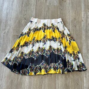 Womens Andi + James Floral Pleated Midi Skirt - XL